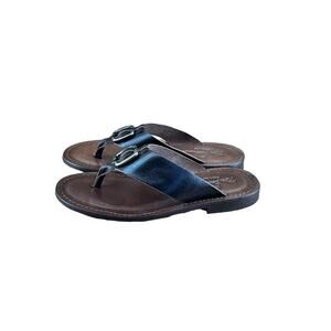 Re Ferdinando Vero Cuoio Luxy Men's Brown Leather flip flops sandal